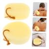 iplusmile 2-Pack Oval Shower Sponges, Yellow view 2