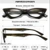 Lanomi Y2K Cat-Eye Reading Glasses, No Blue Light Filter, Thick Frame, HD Readers, Lightweight, Spring Hinges, Green, +2.5 view 2