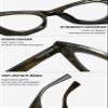 Lanomi Y2K Cat-Eye Reading Glasses, No Blue Light Filter, Thick Frame, HD Readers, Lightweight, Spring Hinges, Green, +2.5 view 4