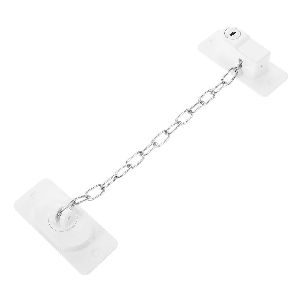 Childproof Window Lock Without Drilling, with Keys, White