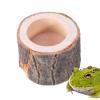 Yjkedfh Turtle Feeding Bowl, Reptile Water Dish - Natural Wood Design view 1