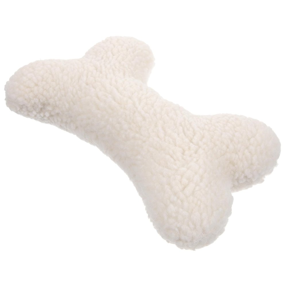 POPETPOP Soft Sheep Fleece Squeaky Chew Toy for Small Dogs