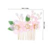 Homoyoyo Jade Bridal Hair Comb with Imitation Jade Flowers and Pearls view 2