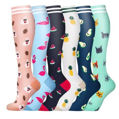 YXADGML Compression Socks, Unisex Adults, Red, AY006-6, L-XL