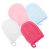 SAFIGLE 3 Sets Microfiber Facial Cleansing Gloves, Soft Makeup Removal Mitts, Reusable and Skin-Friendly, for Home and Travel, 4 Pieces × 3 view 3