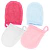 SAFIGLE 3 Sets Microfiber Facial Cleansing Gloves, Soft Makeup Removal Mitts, Reusable and Skin-Friendly, for Home and Travel, 4 Pieces × 3 view 4