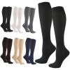 YXADGML Compression Socks, 2 Pairs, for Varicose Veins, Golf, Rugby, Running, Hiking, Sports, Fatigue, Driving, Travel and Flying, Women's and Men's (Gray, XXL) view 2