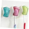 VALICLUD Wall-Mounted Toothbrush Caps with Suction Cups, 6-Pack, Plastic view 3