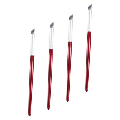 FOYTOKI 4-Piece Nail Art Brushes, Red Fiber
