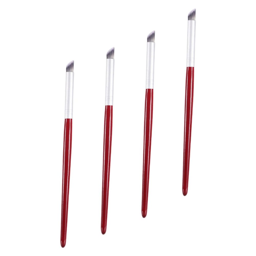 FOYTOKI 4-Piece Nail Art Brushes, Red Fiber