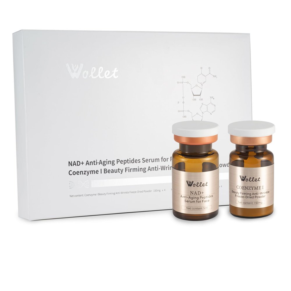 NAD+ Anti-Aging Peptide Facial Serum with Freeze-Dried Powder and Bifidobacterium Ferment Filtrate