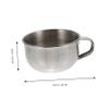 VALICLUD Stainless Steel Shaving Bowl for Men with Handle, Silver view 2