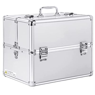 Portable Lockable First Aid Kit with Multilayer Storage for Home, Travel, and Workplace Safety