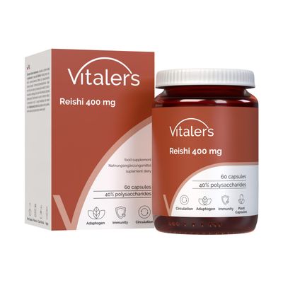 Vitaler's Reishi 400 mg - 60 Vegan Capsules, 2-Month Supplement, Preservative-Free, Pure Formula