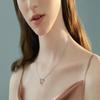 CWZZWS Natural Turquoise Baby Feet Heart Pendant Necklace in 925 Sterling Silver view 2