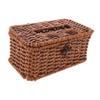 Rectangular Plastic Tissue Box Holder with Handwoven Design view 1