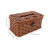 Rectangular Plastic Tissue Box Holder with Handwoven Design view 2