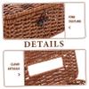 Rectangular Plastic Tissue Box Holder with Handwoven Design view 3