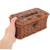 Rectangular Plastic Tissue Box Holder with Handwoven Design view 4