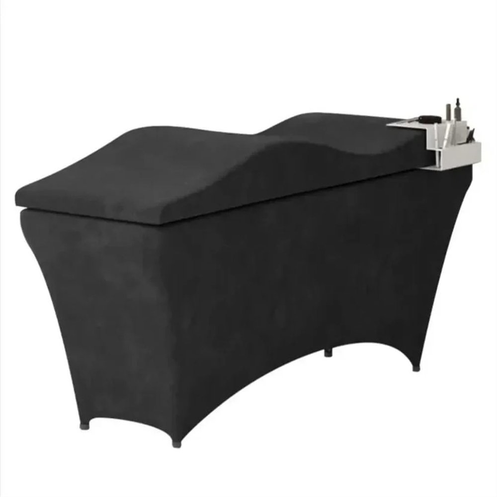 HKYBCF Curved Massage Table Mattress Topper, Black