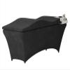HKYBCF Curved Massage Table Mattress Topper, Black view 1