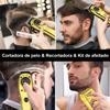 HIENA PRO Barber Set 3-in-1 for Men, Hair Clipper, Beard Trimmer and Foil Shaver with LED Display view 2