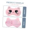 YOSADIER 3-Pack Plush Sleep Masks for Kids with Satin, Cotton, Elastic Band and Cartoon Designs view 4