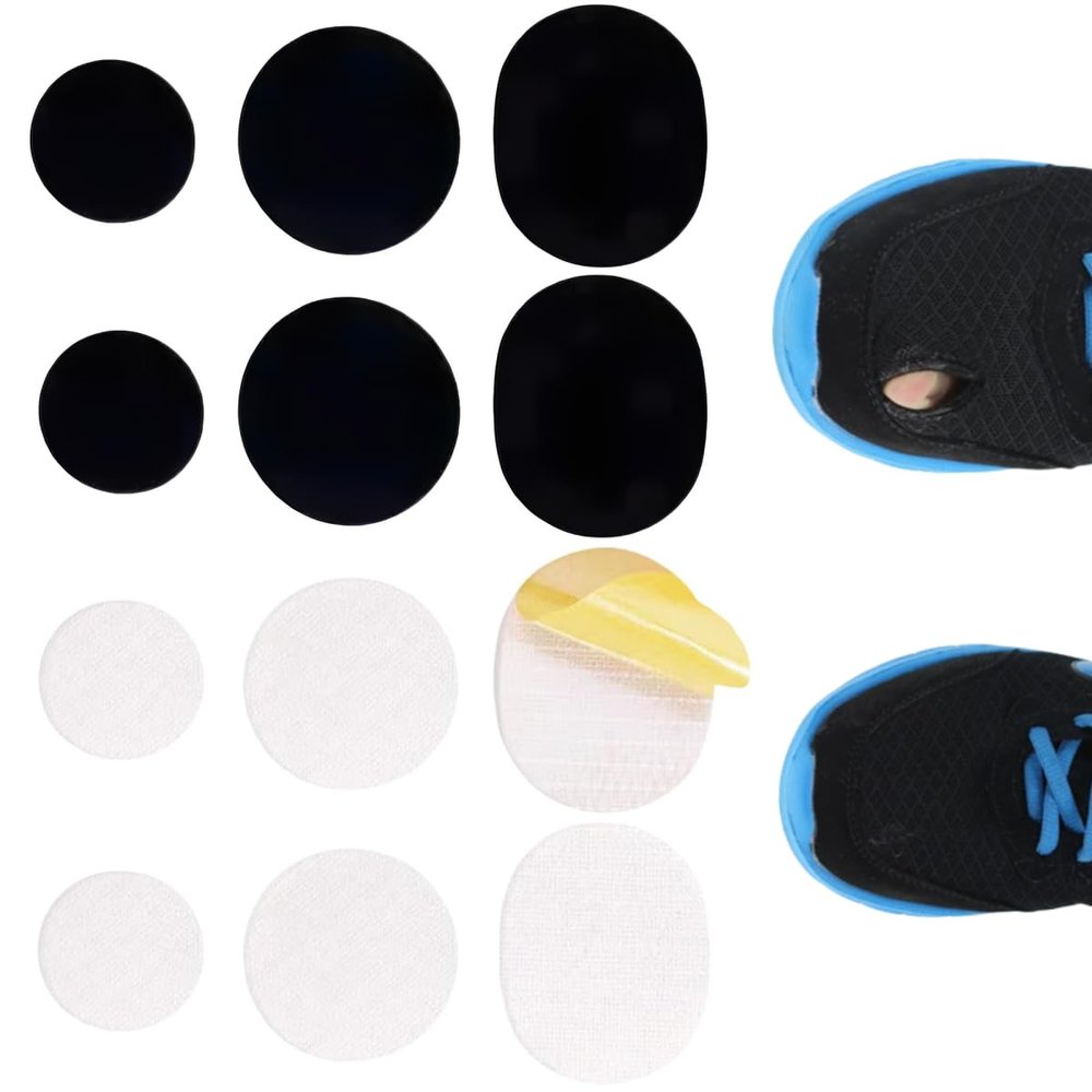 Self-Adhesive Shoe Heel Repair Patches, 12-Pack, Round