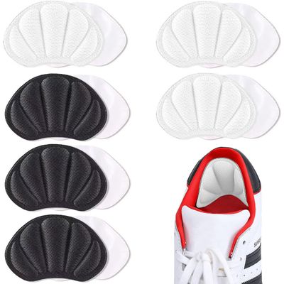 BDEPSTR 6 Pairs of Invisible Heel Pads to Prevent Slips and Blisters, Heel Protection Cushions, Gel Non-Slip Insoles for Oversized Shoes and Boots, Shoe Fillers, Heel Protector Pads Against Blisters-F