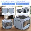 EighteenTek 2-in-1 Portable Cat Playpen, Detachable into 2 Separate Enclosures with 2 Extra Doors, Pop-Up Pet Playpen, Cat Tent, Foldable Puppy Pen for Indoor Use view 2