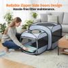 EighteenTek 2-in-1 Portable Cat Playpen, Detachable into 2 Separate Enclosures with 2 Extra Doors, Pop-Up Pet Playpen, Cat Tent, Foldable Puppy Pen for Indoor Use view 3