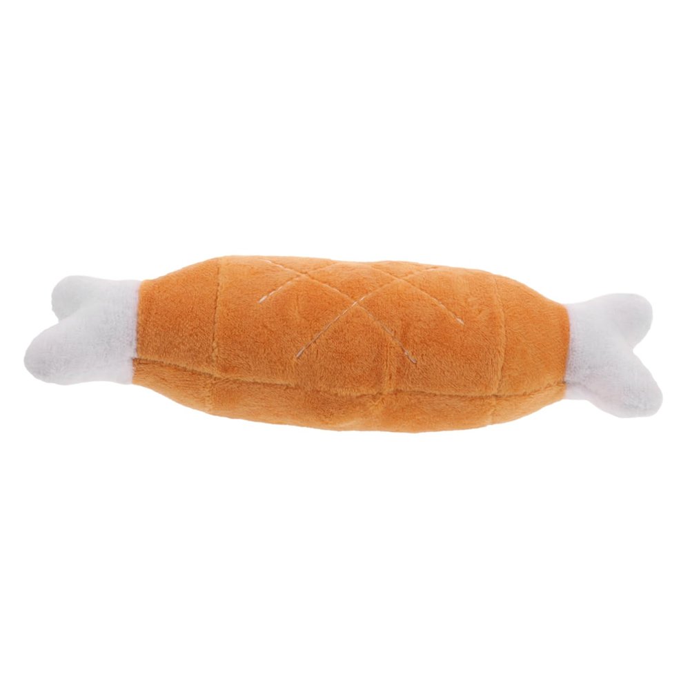 VANZACK Plush Dog Chew Toy, Chicken Leg Shape, Squeaky Interactive Toy for Puppies and Small Dogs