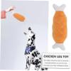 VANZACK Plush Dog Chew Toy, Chicken Leg Shape, Squeaky Interactive Toy for Puppies and Small Dogs view 4