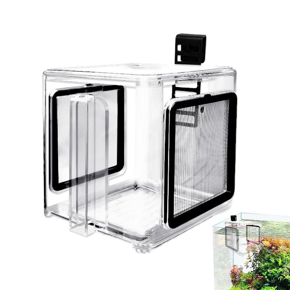 Acrylic Fish Breeding Box | Transparent Plastic Hatchery Box for Freshwater and Saltwater Aquariums