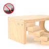 Hamster Hideout | Wooden Small-Animal House with Cave Ladder | Natural Platform for Guinea Pigs, Gerbils, Mice & Blue-Breasted Quail view 4