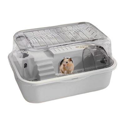 Transparent Hamster & Gerbil Cage with Exercise Wheel