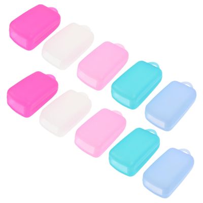 FOYTOKI 10-Pack Silicone Toothbrush Covers for Travel and Picnics