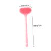 Pink Silicone Shower Brush with Long Handle view 2