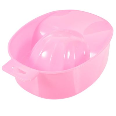 Single-Layer Rectangular Plastic Nail Care Bowl, Red