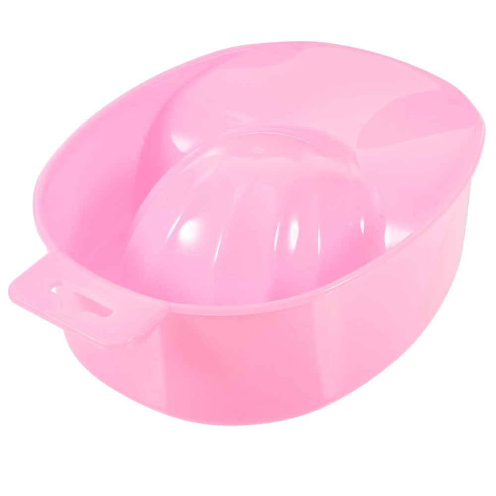 Single-Layer Rectangular Plastic Nail Care Bowl, Red