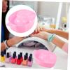 Single-Layer Rectangular Plastic Nail Care Bowl, Red view 2