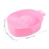 Single-Layer Rectangular Plastic Nail Care Bowl, Red view 3