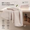 HEIRLOOM COMFORT Cotton Cloth Napkins, Honeycomb Pattern, Beige, 12-Pack, 16 x 16 in, Reusable & Washable view 2