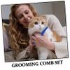ibasenice Ergonomic Cat Detangling Comb Set view 3