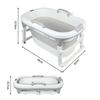 Foldable Portable Kids' Bathtub with Storage, 99 x 62 x 52.9 cm, Gray view 2
