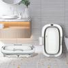 Foldable Portable Kids' Bathtub with Storage, 99 x 62 x 52.9 cm, Gray view 3