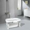 Foldable Portable Kids' Bathtub with Storage, 99 x 62 x 52.9 cm, Gray view 4