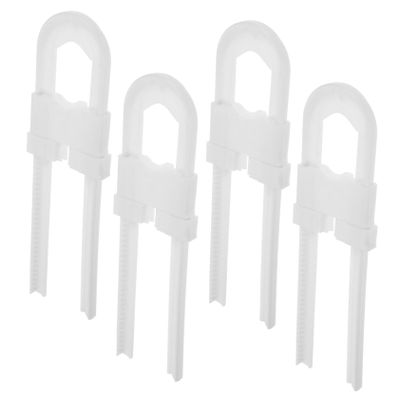 Warmhm 4-Pack White Baby Cabinet Locks, ABS, Versatile Design for Drawers and Kitchen Cabinets, Easy to Use for Childproofing Doors