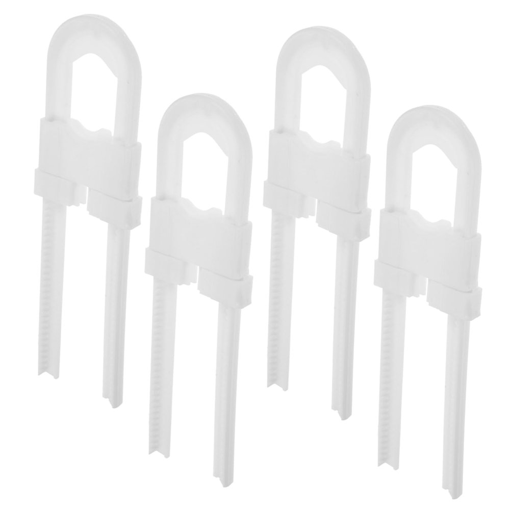 Warmhm 4-Pack White Baby Cabinet Locks, ABS, Versatile Design for Drawers and Kitchen Cabinets, Easy to Use for Childproofing Doors