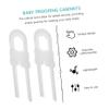 Warmhm 4-Pack White Baby Cabinet Locks, ABS, Versatile Design for Drawers and Kitchen Cabinets, Easy to Use for Childproofing Doors view 4